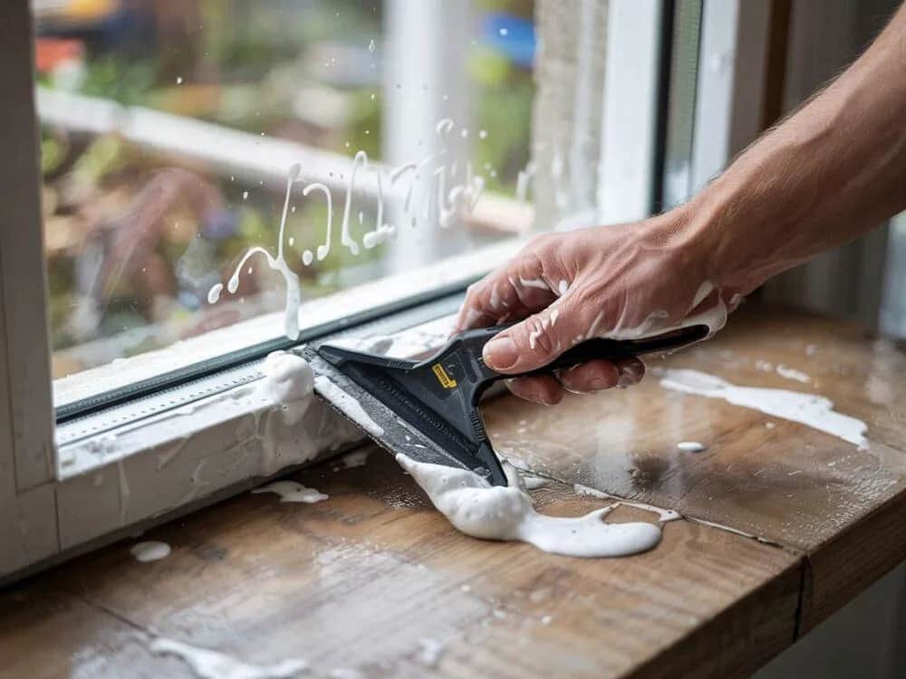 Jak skutecznie usunąć piankę montażową z ramy okiennej bez uszkodzeń
