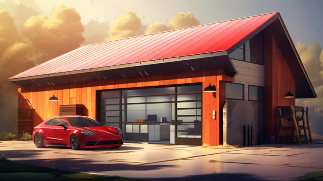 Budynek Gospodarczy z Dachem Jednospadowym - Projekty Garaży Dwustanowiskowych